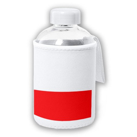 Bidón cristal con Funda soft shell bandera de cantabria españa comunidad autonoma tapon seguridad botella