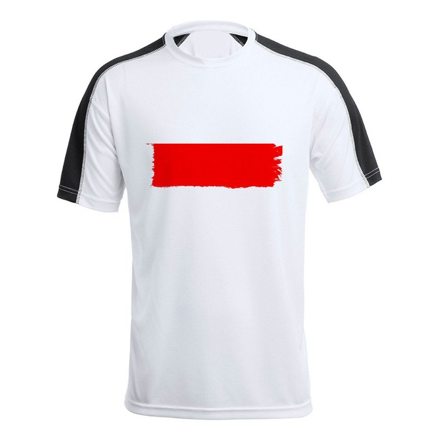 CAMISETA técnica franja mangas NEGRA bandera de cantabria españa comunidad autonoma personalizada
