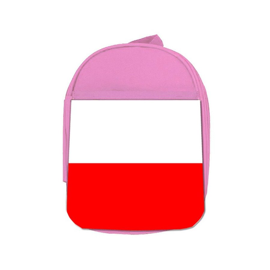 Mochila Rosa bandera de cantabria españa comunidad autonoma escolar personalizado picnic excursión deporte