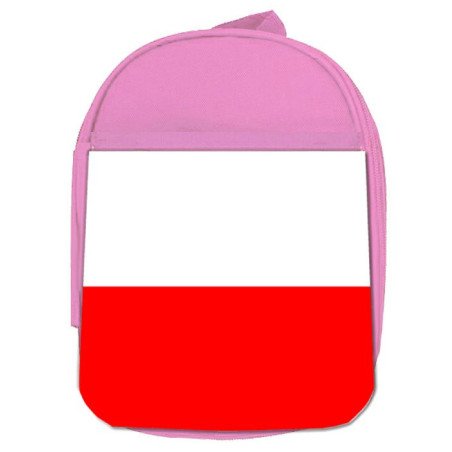 Mochila Rosa bandera de cantabria españa comunidad autonoma escolar personalizado picnic excursión deporte