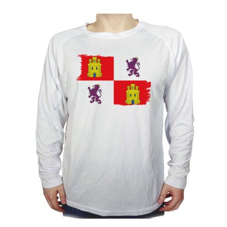 CAMISETA MANGA LARGA bandera de castilla y leon españa comunidad autonoma personalizada