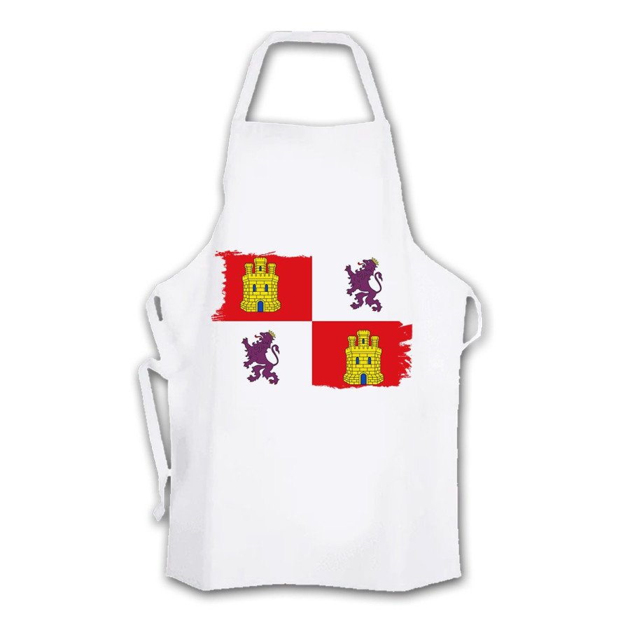 Delantal talla adulto bandera de castilla y leon españa comunidad autonoma cocina personalizado