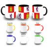 Taza colores bandera de castilla y leon españa comunidad autonoma color personalizada