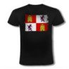 CAMISETA NEGRA bandera de castilla y leon españa comunidad autonoma moda verano personalizada