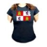 CAMISETA NEGRA MUJER bandera de castilla y leon españa comunidad autonoma oferta personalizada