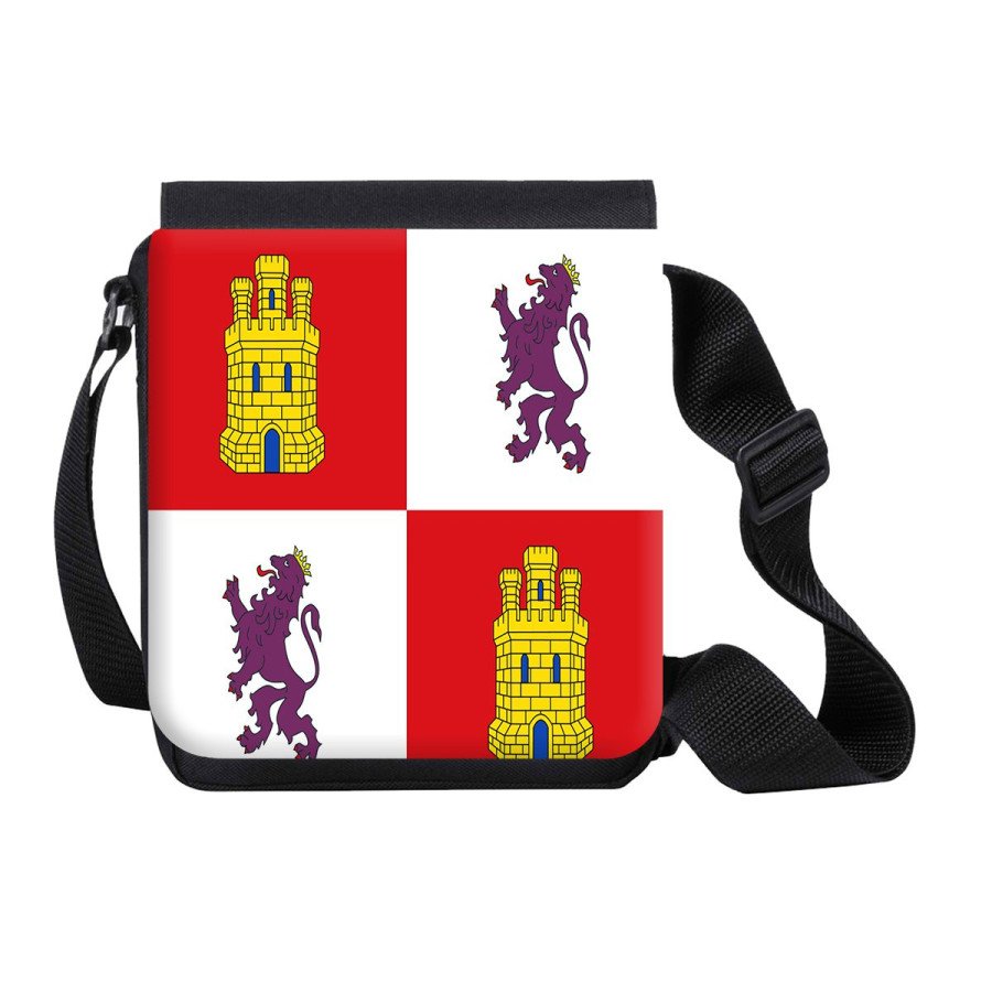 Bandolera Pequeña bandera de castilla y leon españa comunidad autonoma bolso personalizada