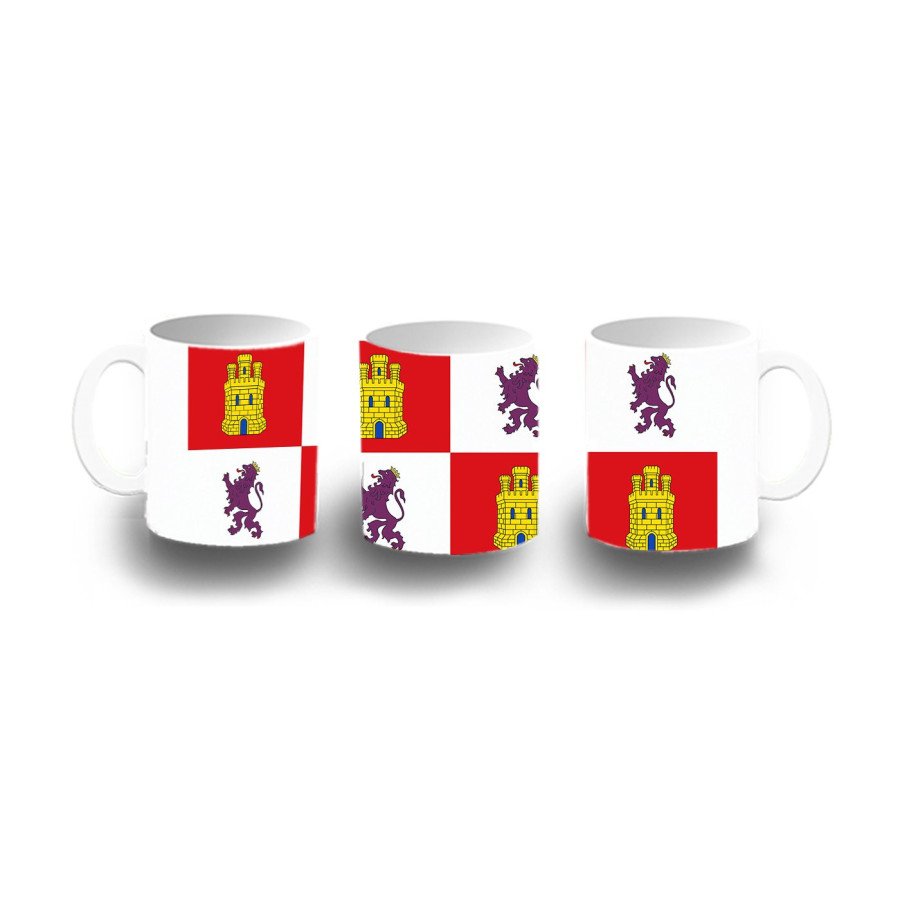 Taza de plástico bandera de castilla y leon españa comunidad autonoma niños personalizada