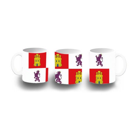 Taza de plástico bandera de castilla y leon españa comunidad autonoma niños personalizada