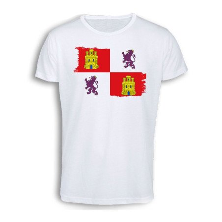 CAMISETA TACTO ALGODÓN bandera de castilla y leon españa comunidad autonoma cómoda personalizada