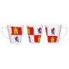 Taza cónica bandera de castilla y leon españa comunidad autonoma conica personalizada