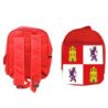 Mochila Roja bandera de castilla y leon españa comunidad autonoma escolar personalizado