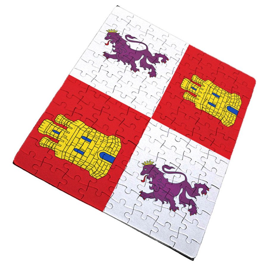 Puzzle de tamaño y piezas a ELEGIR bandera de castilla y leon españa comunidad autonoma rompecabezas educativo puzle