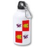 Bidón 400ml metálico bandera de castilla y leon españa comunidad autonoma para viaje y deporte