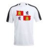 CAMISETA técnica franja mangas NEGRA bandera de castilla y leon españa comunidad autonoma personalizada