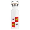 Bidón 750 ml acero inoxidable estilo retro bandera de castilla y leon españa comunidad autonoma deporte deportivo botella