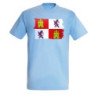 CAMISETA Azul Cielo bandera de castilla y leon españa comunidad autonoma moda verano personalizada