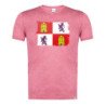 CAMISETA Roja mezcla bandera de castilla y leon españa comunidad autonoma moda verano tshirt