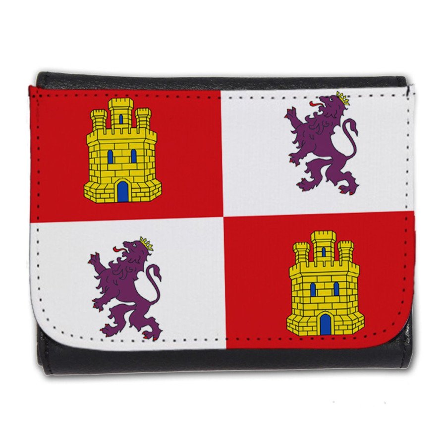 Billetera Billetero bandera de castilla y leon españa comunidad autonoma hombre caballero negro monedero