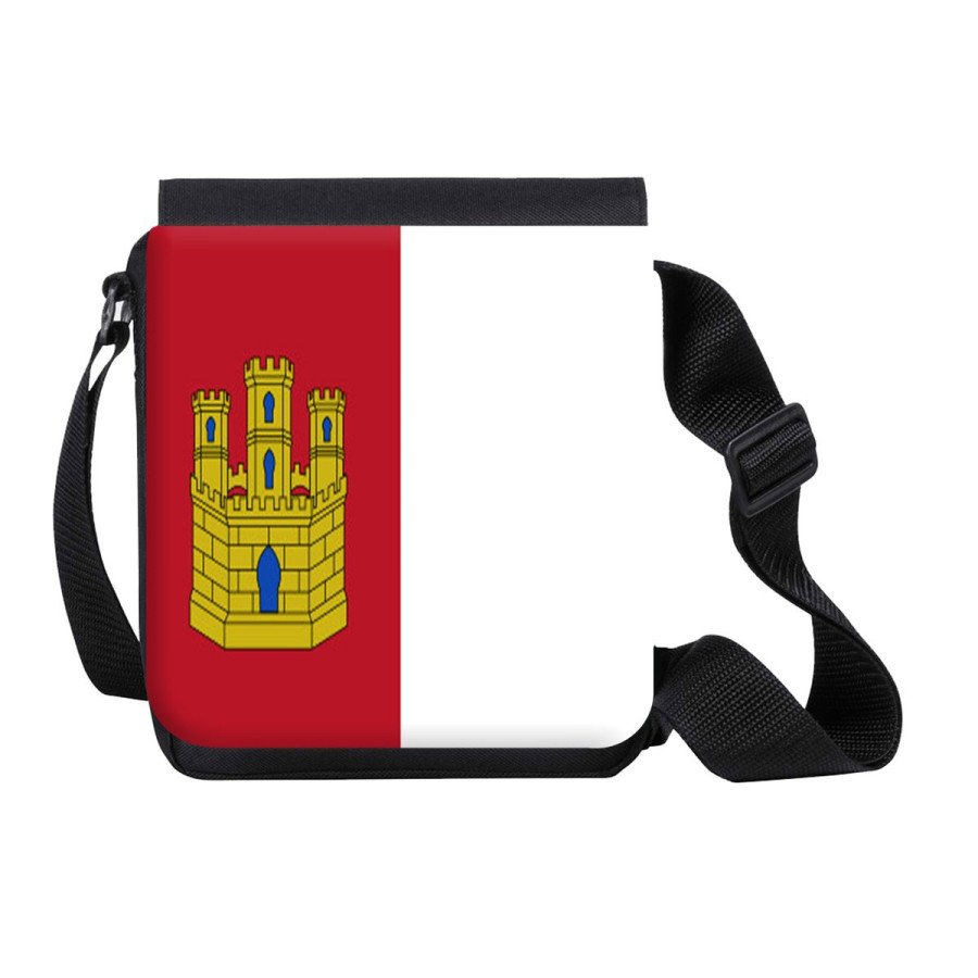 Bandolera Pequeña bandera castilla la mancha españa comunidad autonoma bolso personalizada