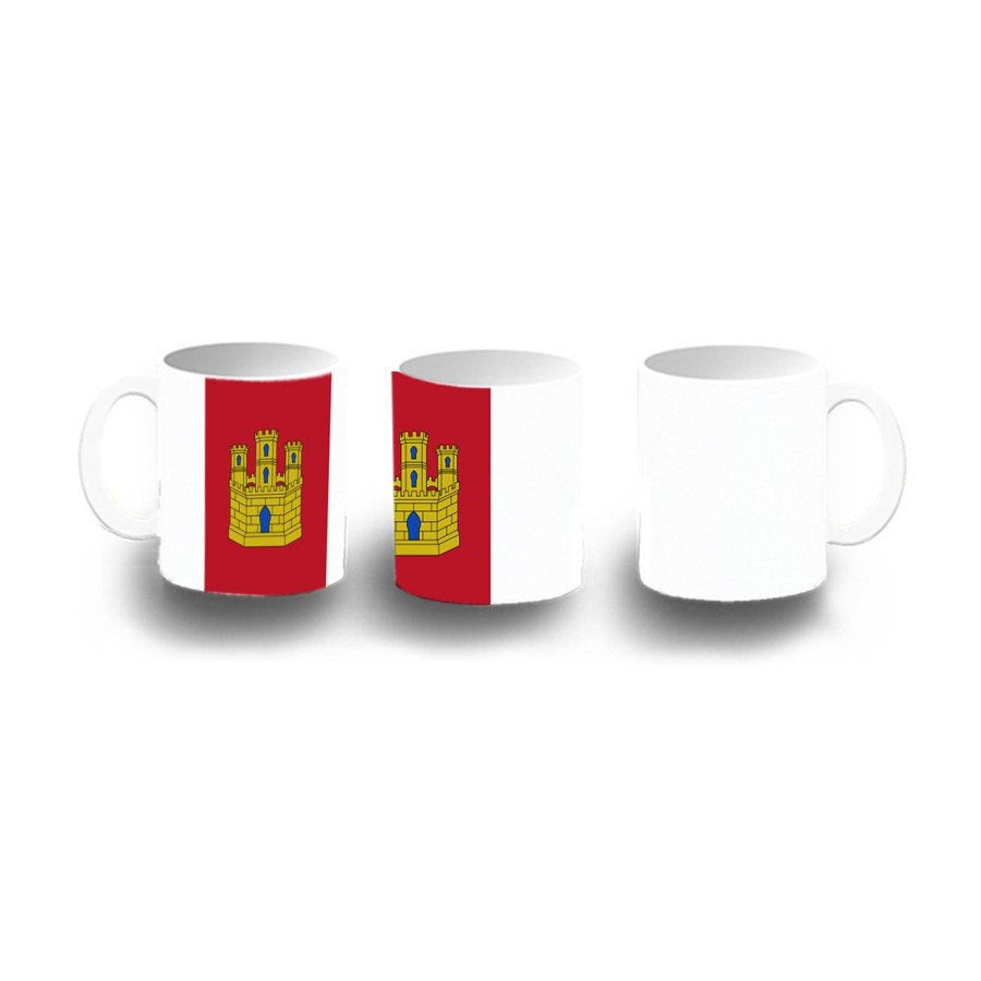 Taza de plástico bandera castilla la mancha españa comunidad autonoma niños personalizada