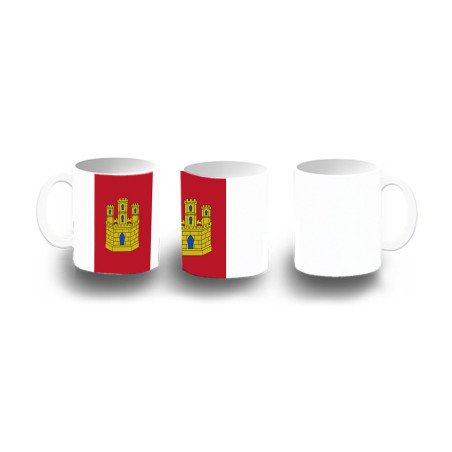 Taza de plástico bandera castilla la mancha españa comunidad autonoma niños personalizada