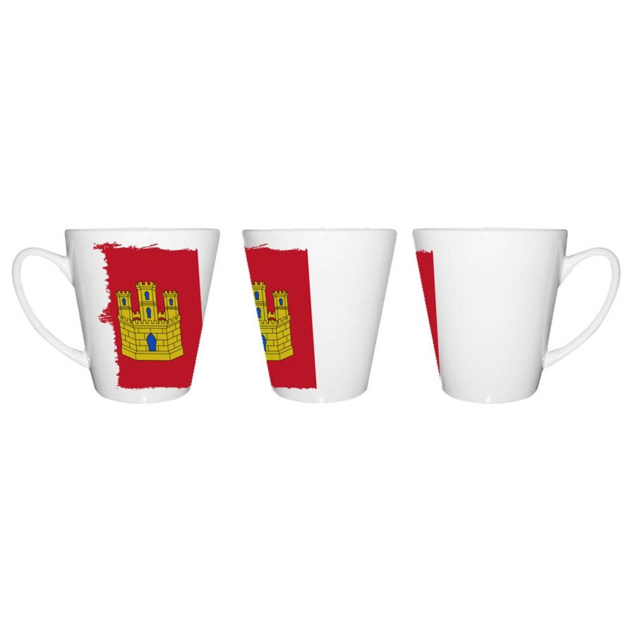 Taza cónica bandera castilla la mancha españa comunidad autonoma conica personalizada