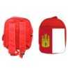 Mochila Roja bandera castilla la mancha españa comunidad autonoma escolar personalizado