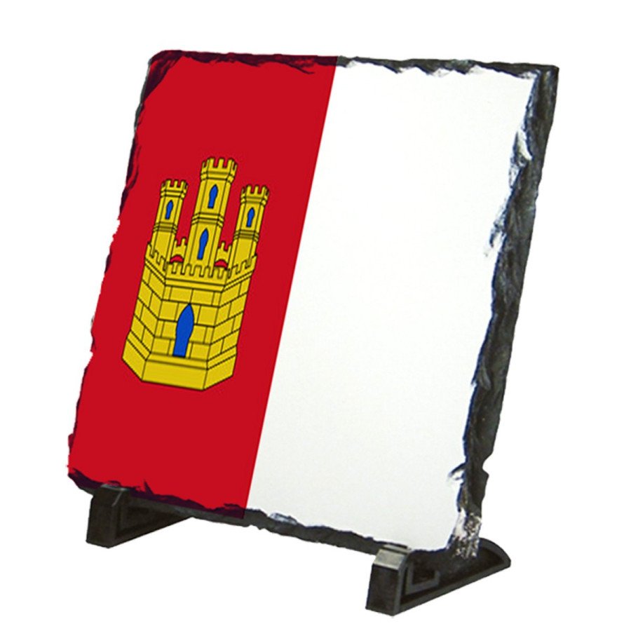 Placa pizarra bandera castilla la mancha españa comunidad autonoma portafotos portafoto