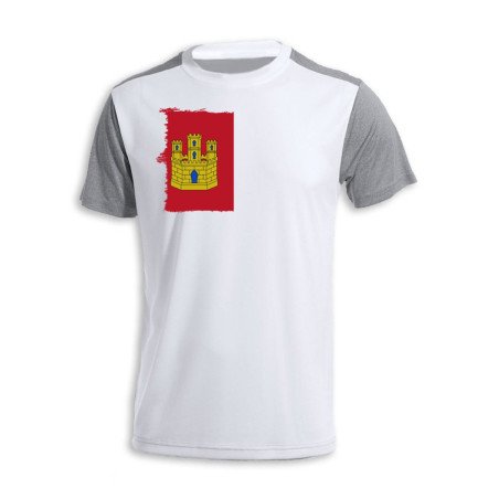 CAMISETA DISEÑO bicolor bandera castilla la mancha españa comunidad autonoma personalizada