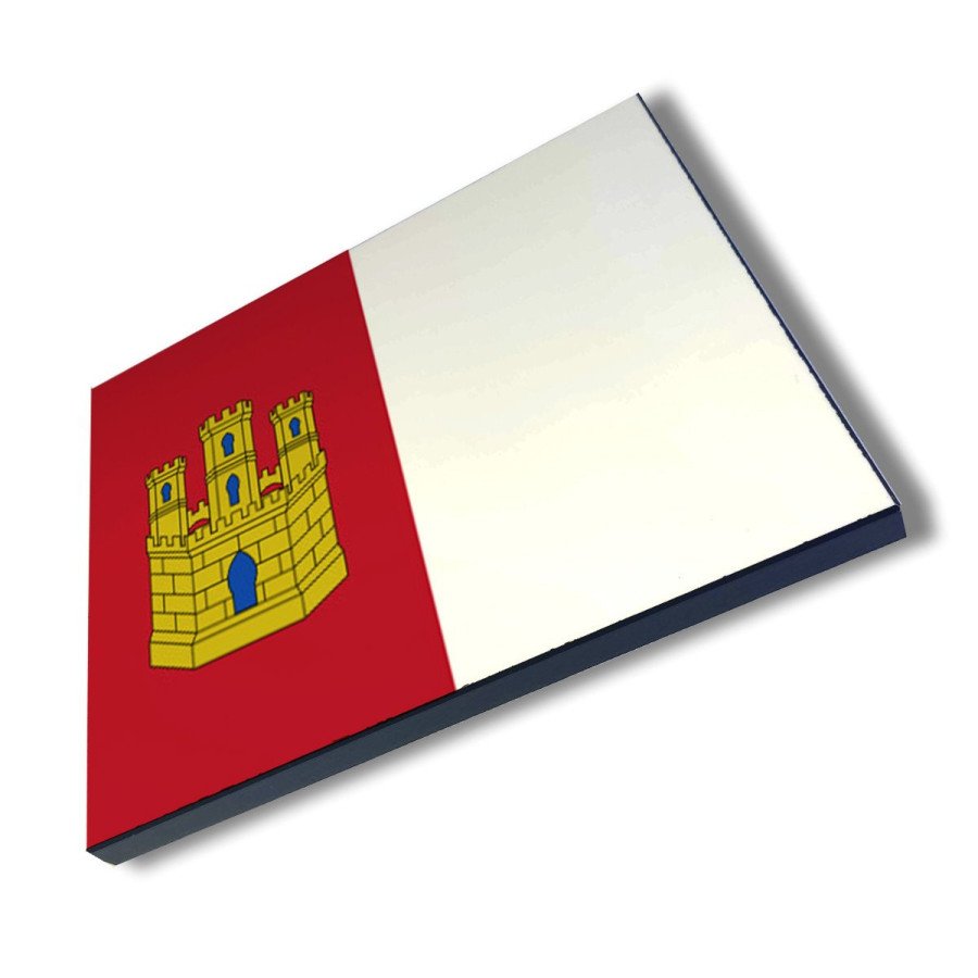 Panel fotográfico decorativo bandera castilla la mancha españa comunidad autonoma cuadro acabado brillante elegante pared