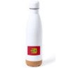 Bidón 750 ml acero inoxidable adorno de corcho bandera castilla la mancha españa comunidad autonoma tapon botella