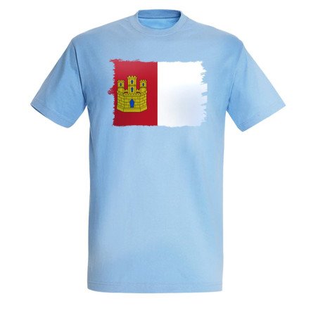 CAMISETA Azul Cielo bandera castilla la mancha españa comunidad autonoma moda verano personalizada