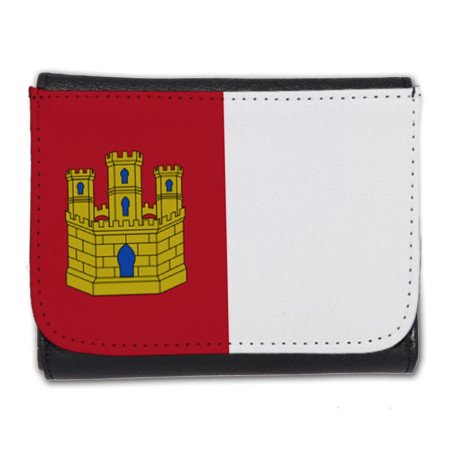 Billetera Billetero bandera castilla la mancha españa comunidad autonoma hombre caballero negro monedero