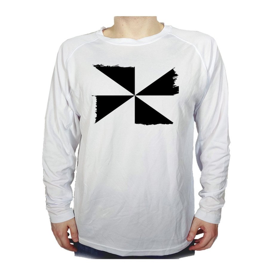 CAMISETA MANGA LARGA bandera de ceuta españa comunidad autonoma personalizada