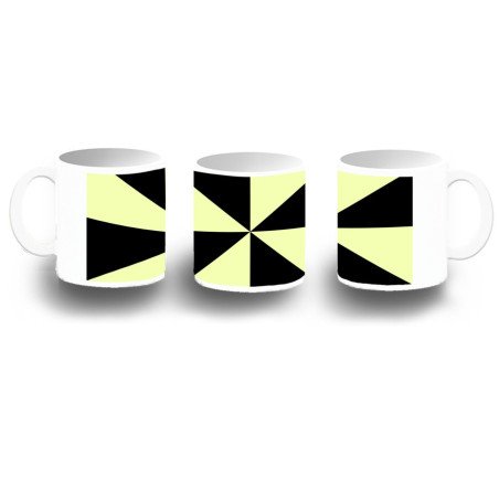 Taza fotoluminiscente bandera de ceuta españa comunidad autonoma BRILLA OSCURIDAD