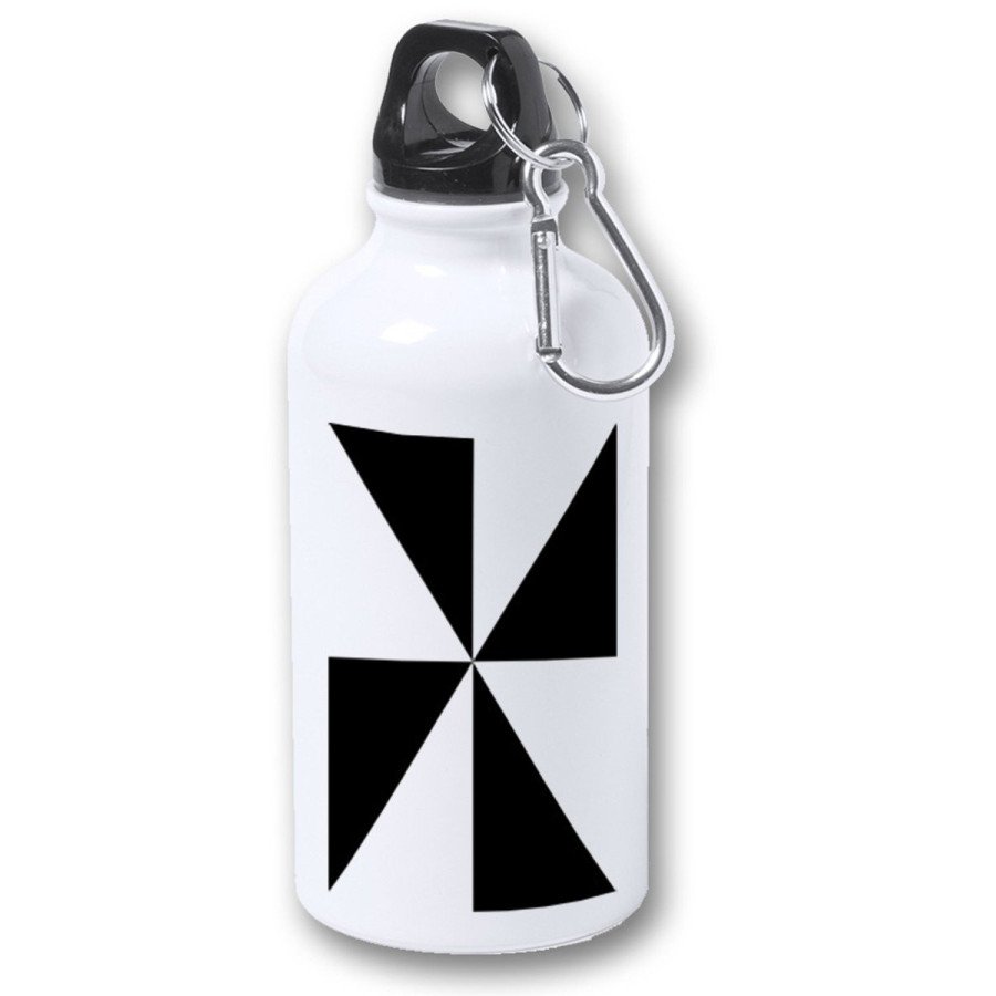 Bidón 400ml metálico bandera de ceuta españa comunidad autonoma para viaje y deporte