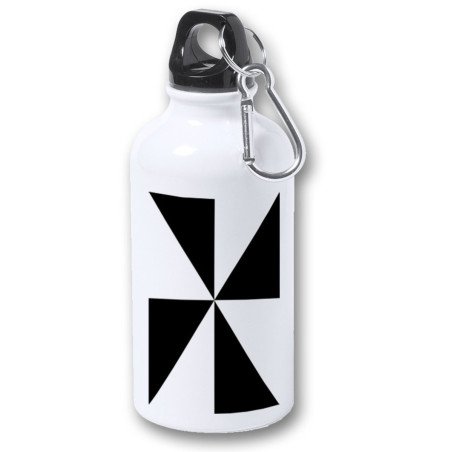 Bidón 400ml metálico bandera de ceuta españa comunidad autonoma para viaje y deporte