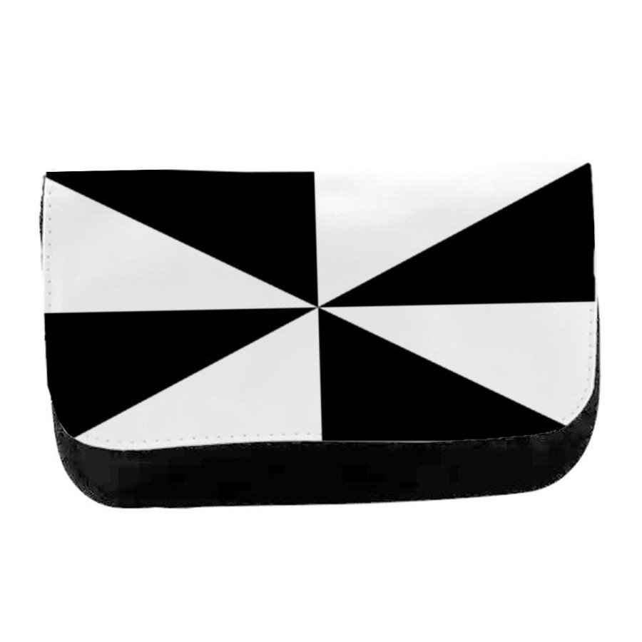 Estuche Neceser de lona bandera de ceuta españa comunidad autonoma unisex negro bolsa aseo multiusos