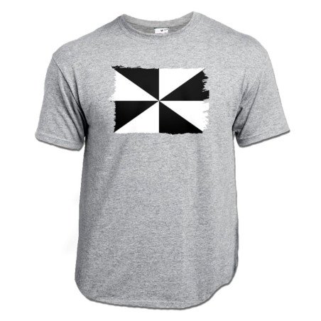 CAMISETA Gris mezcla bandera de ceuta españa comunidad autonoma moda verano personalizada