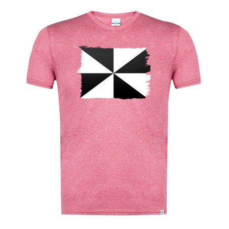 CAMISETA Roja mezcla bandera de ceuta españa comunidad autonoma moda verano tshirt