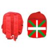Mochila Roja bandera de euskadi españa comunidad autonoma vasca escolar personalizado