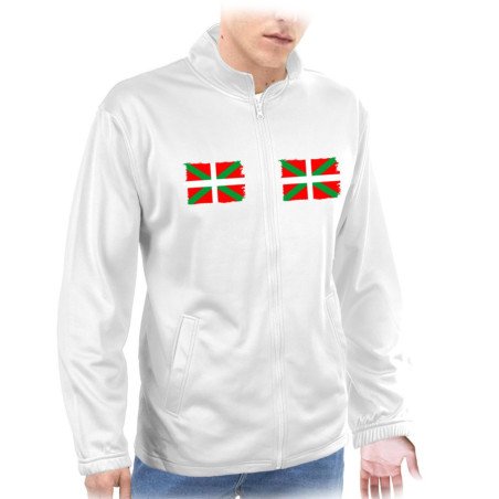 CHAQUETA TECNICA 2 IMPRESIONES bandera de euskadi españa comunidad autonoma vasca  personalizada