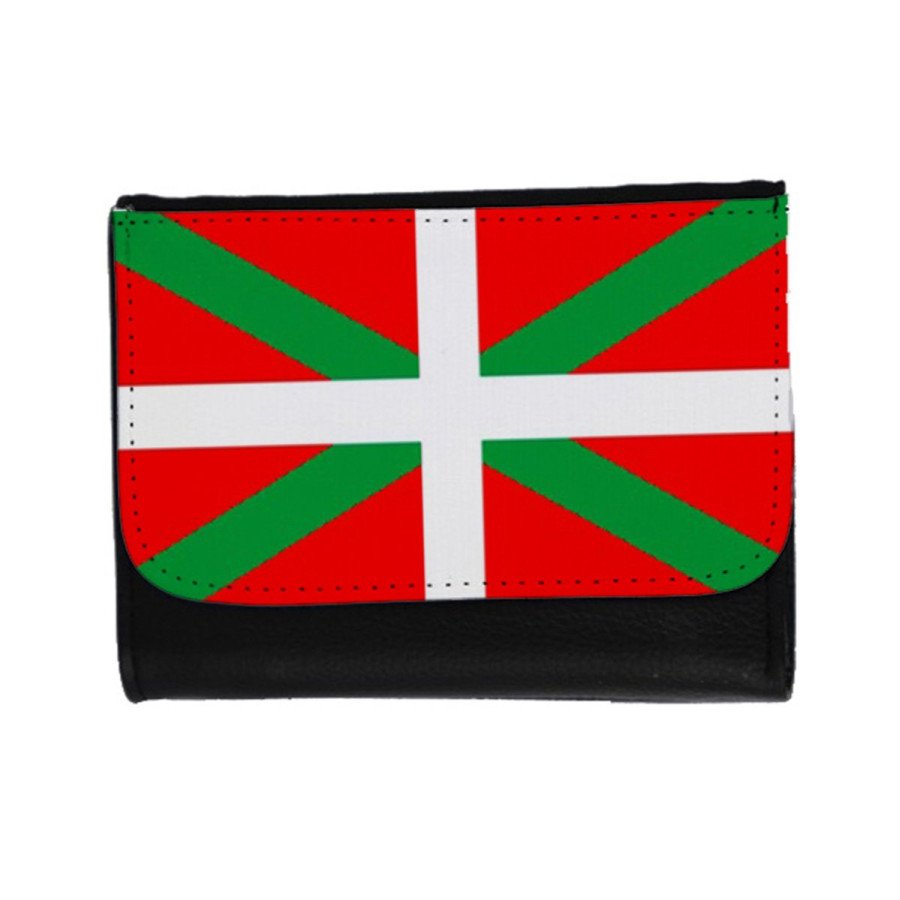 Billetera Billetero bandera de euskadi españa comunidad autonoma vasca unisex negro monedero