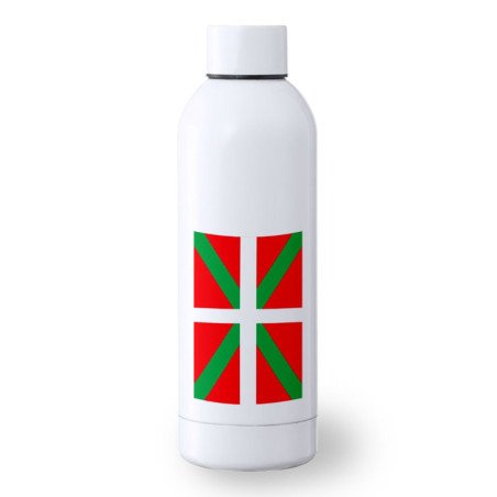 Bidón 500 ml acero inoxidable bandera de euskadi españa comunidad autonoma vasca deporte deportivo botella senderismo