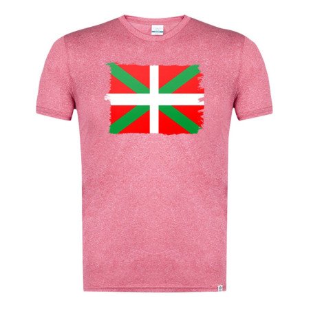 CAMISETA Roja mezcla bandera de euskadi españa comunidad autonoma vasca moda verano tshirt