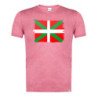 CAMISETA Roja mezcla bandera de euskadi españa comunidad autonoma vasca moda verano tshirt