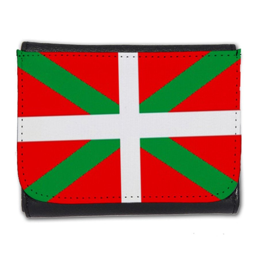 Billetera Billetero bandera de euskadi españa comunidad autonoma vasca hombre caballero negro monedero