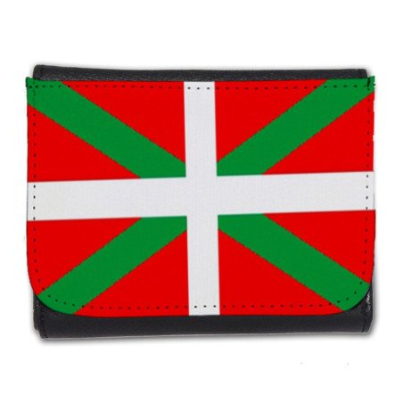 Billetera Billetero bandera de euskadi españa comunidad autonoma vasca hombre caballero negro monedero
