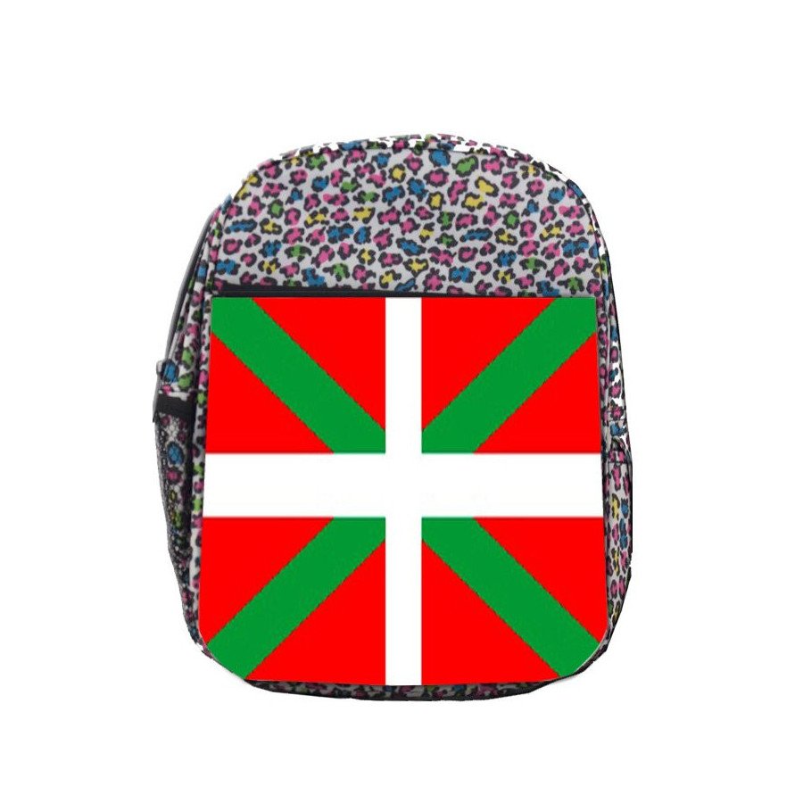 Mochila LUNARES ESTAMPADO bandera de euskadi españa comunidad autonoma vasca escolar personalizado picnic excursión deporte