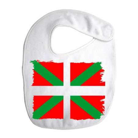 Babero colores bandera de euskadi españa comunidad autonoma vasca personalizado bebe